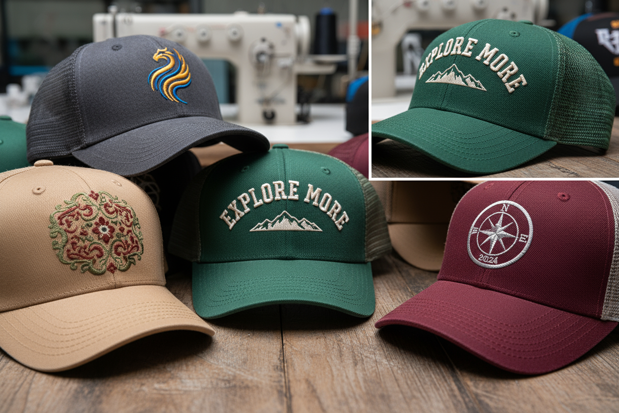Custom embroidery hats